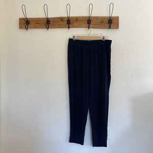 ELIZABETH SUZANN silk navy tilda pants XL